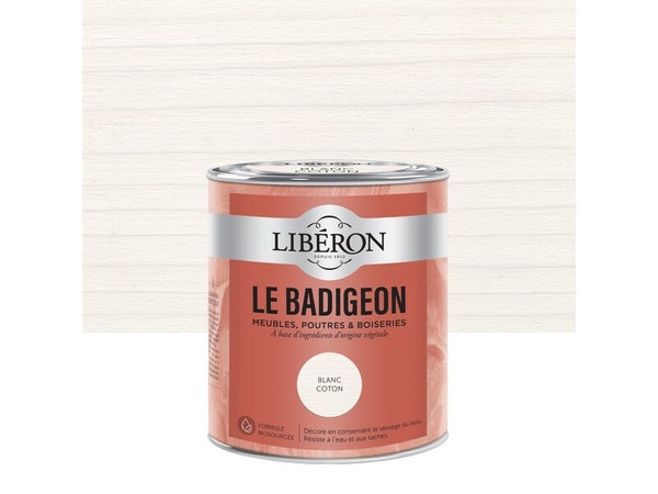 Badigeon LIBERON blanc coton mat 0.75 l