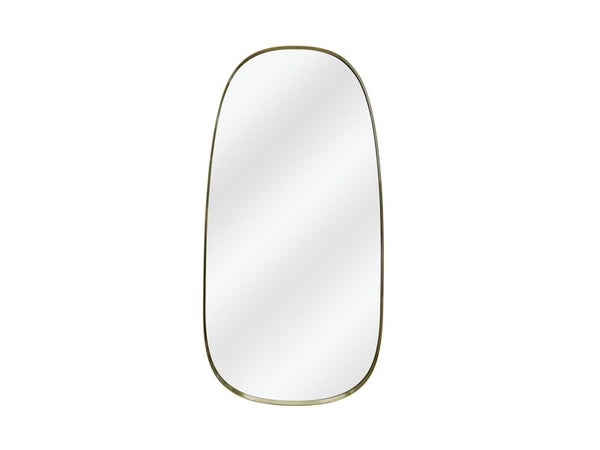 Miroir ovale Glam laiton, l.40 x H.78 cm