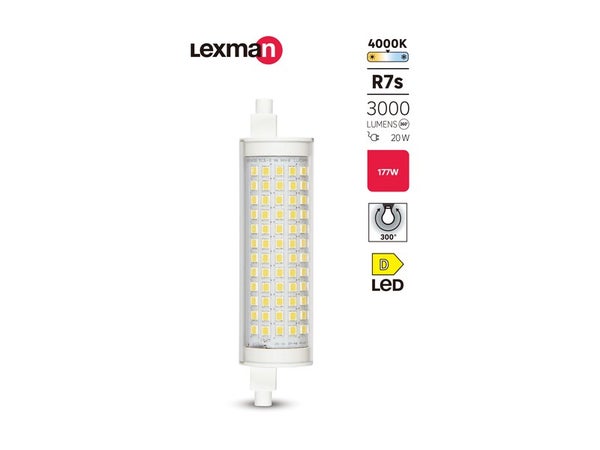 Ampoule dispositif led monté en surface (smd)  R7S, 3000Lm = 22W, LEXMAN