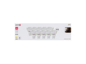 Lot de 10 ampoules led réflecteur GU10, 450lm = 50W, blanc neutre, LEXMAN