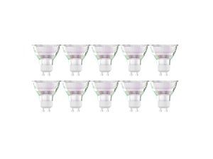 Lot de 10 ampoules led réflecteur GU10, 450lm = 50W, blanc neutre, LEXMAN