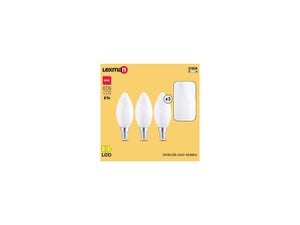 Lot de 3 ampoules led à filament  E14, 806Lm = 5.9W, LEXMAN