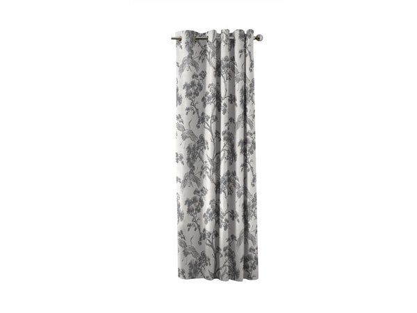 Rideau tamisant, Oriental, coton gris l.140 x H.280 cm