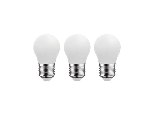 Lot de 3 ampoules led, sphérique, E27, 470lm = 40W, blanc chaud, LEXMAN