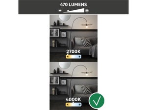 Ampoule led E27, 470lm = 40W, blanc neutre, LEXMAN