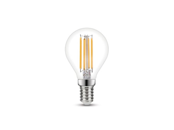 Ampoule led à filament, sphérique, E14, 806lm = 60W, blanc chaud, LEXMAN