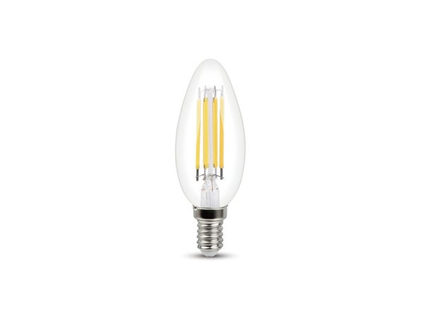 Ampoule led à filament, flamme, E14, 806lm = 60W, blanc neutre, LEXMAN