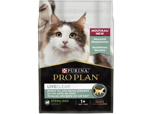 Croquette chat sterilise proplan liveclear adulte saumon 2,8kg