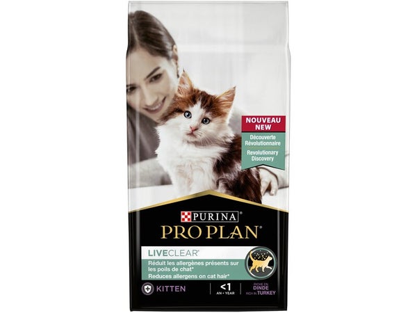 Croquette chaton proplan liveclear dinde 1,4kg