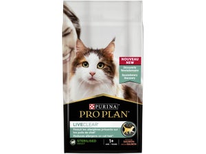 Croquette chat sterilise proplan liveclear adulte saumon 1,4kg