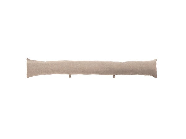 Coussin bas de porte Chambray, taupe l.12 x H.12 cm