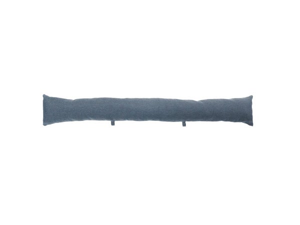 Coussin bas de porte Chambray, bleu l.12 x H.12 cm