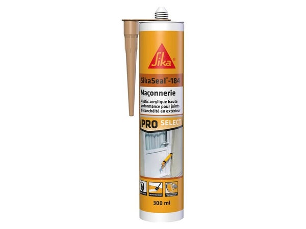 Mastic colle SIKASEAL 184 beige SIKA 300 ml