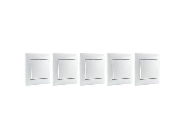 Lot de 5 interrupteurs, LEXMAN Lika, blanc