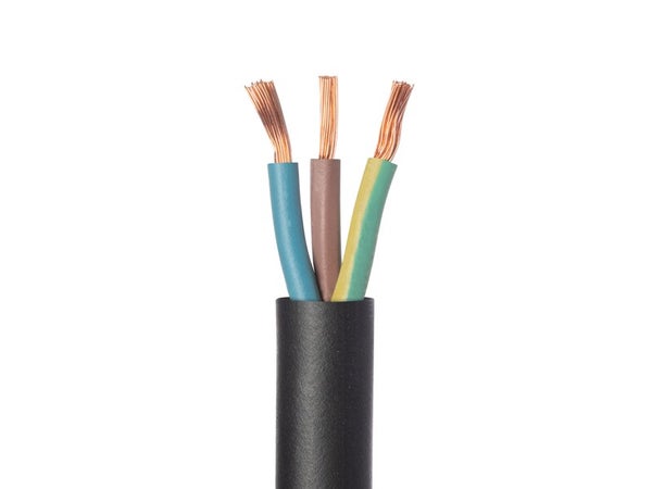 Câble électrique 3G 1.5mm² h07rn-f L.5m, noir
