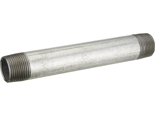 Tube d'alimentation filetage, acier galvanisé, en barre, diam.  26 x 34 mm, L.0,20 m