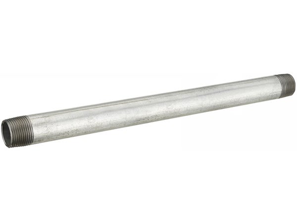 Tube d'alimentation filetage, acier galvanisé, en barre, diam. 26 x 34 mm, L. 0,5m