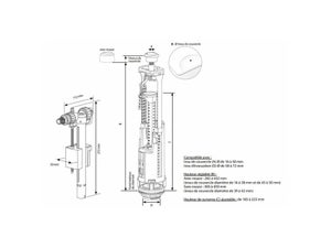 Mécanisme complet OPTIMA S avec robinet flotteur 95L SIAMP