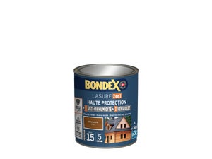 Lasure BONDEX 2en1 haute protection 5 ans chêne moyen satiné 1 L