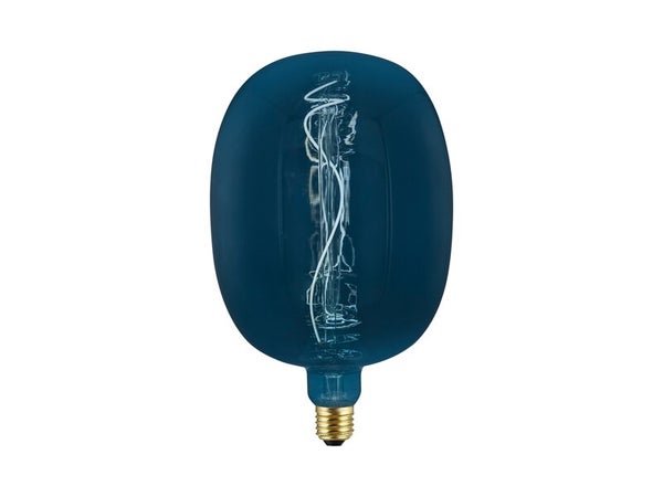 Ampoule led décorative Neptune ovale, bleuté, XXCELL E27, 50lm = 6W, blanc chaud, dimmable