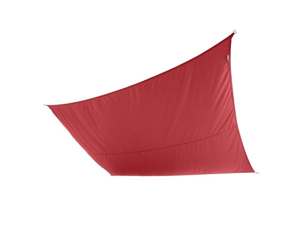 Voile d'ombrage rectangulaire, L.400 x l.295 cm, rouge carmen