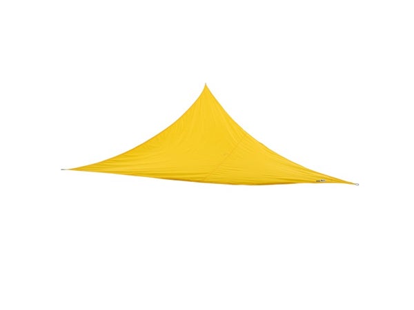 Voile d'ombrage triangulaire, L.360 x l.360 cm, jaune