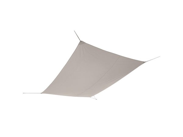 Voile d'ombrage rectangulaire, L.400 x l.295 cm, taupe