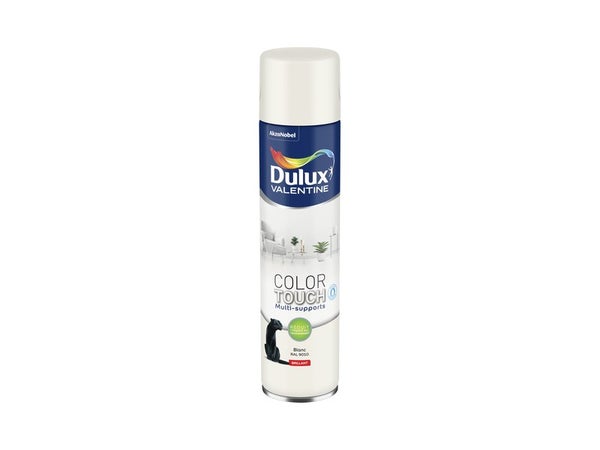 Peinture aérosol Color Touch, DULUX VALENTINE, 600 ml RAL 9010 brillant blanc