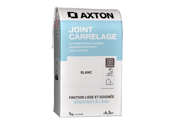 Joint poudre carrelage / mosaïque AXTON blanc 1KG