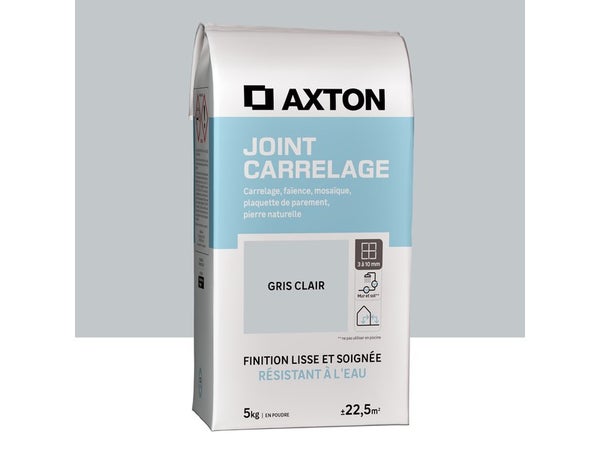 Joint poudre carrelage / mosaïque AXTON gris clair 5KG