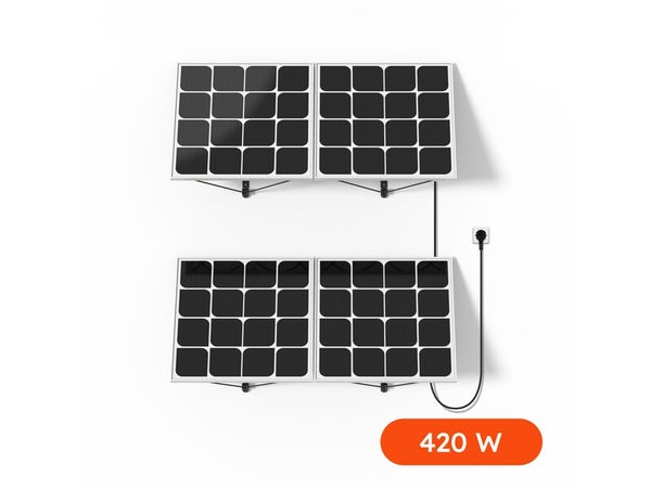 Panneau solaire Beem Energy, kit de demarrage, installation au mur, 420 watts