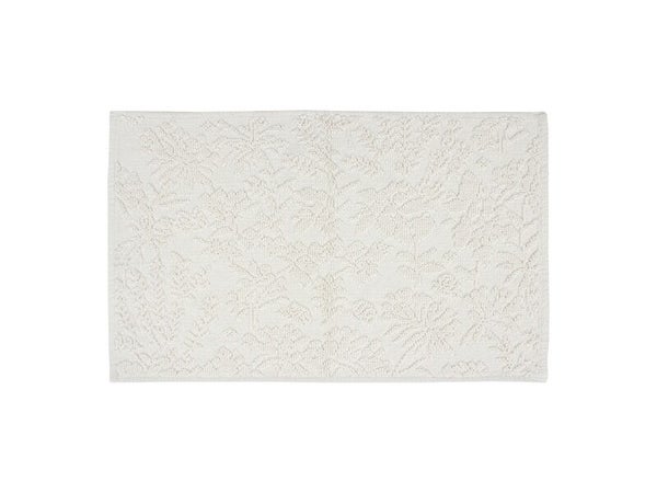 Tapis salle de bain à motifs relief SENSEA Charm 50 x 80 cm blanc