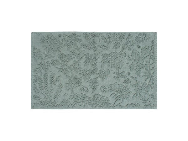 Tapis salle de bain à motifs relief SENSEA Charm 50 x 80 cm vert sage