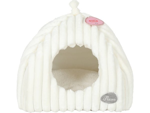 Igloo chat/petit chien ouat Naomi beige 41x41x40cm