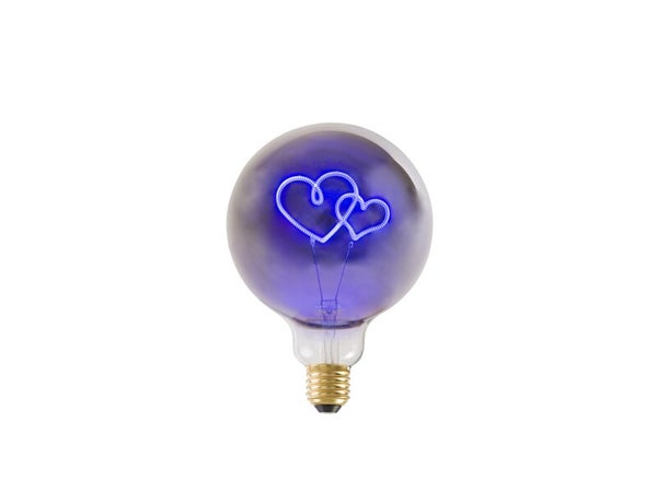 Ampoule led à filament décorative, globe 125mm E27, 8lm = 1W, 2 cœurs