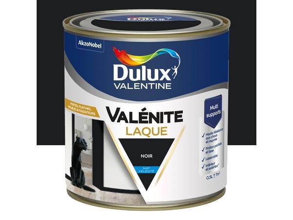 Peinture boiserie noir mat DULUX VALENTINE Valenite 0.5l