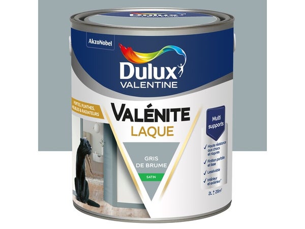 Peinture boiserie gris de brume satin DULUX VALENTINE Valenite 2l