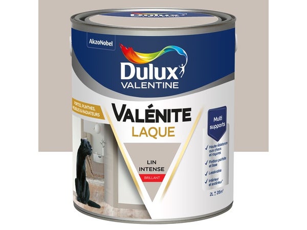 Peinture boiserie lin intense brillant DULUX VALENTINE Valenite 2l