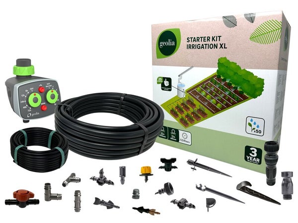 Kit goutte à goutte balcon + programmateur GEOLIA L.25 m Diam.14 mm