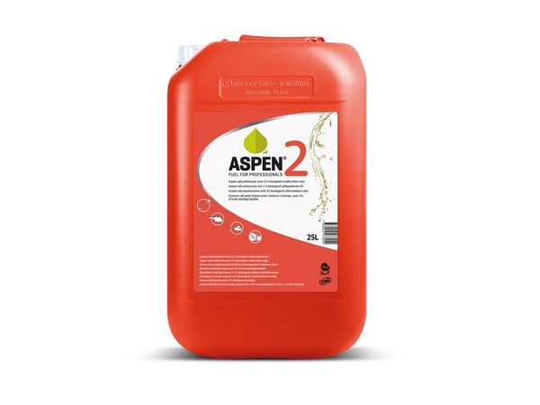Essence alkylate ASPEN pour moteur 2 temps, bidon de 25 litres