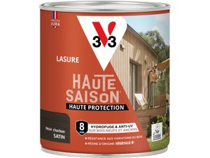 Lasure V33 Haute protection 8 ans noir charbon satiné 0.75 l