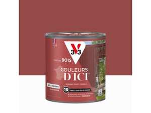 Peinture extérieure bois V33 Couleurs d'ici, rouge intense velours  0.5l