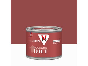 Peinture extérieure bois V33 Couleurs d'ici, rouge intense velours 0.125l