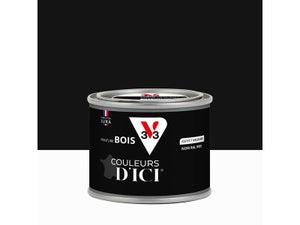 Peinture extérieure bois V33 Couleurs d'ici, noir ral 9005 velours  0.125l