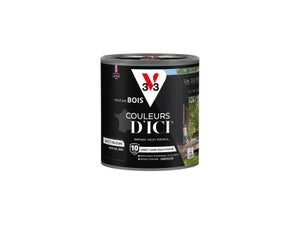 Peinture extérieure bois V33 Couleurs d'ici, noir ral 9005 velours  0.5l