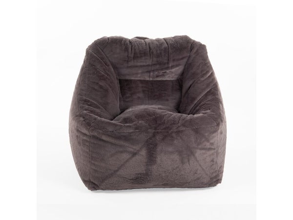 Fauteuil Marco fausse fourrure 70 x 60 h.75 gris