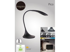 LAMPE BUREAU PICO LED TOUCH DIMM NOIR