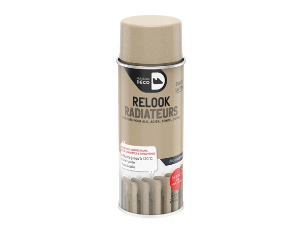 Peinture aérosol Relook Tout radiateur MAISON DECO laiton martelé 0.400 L