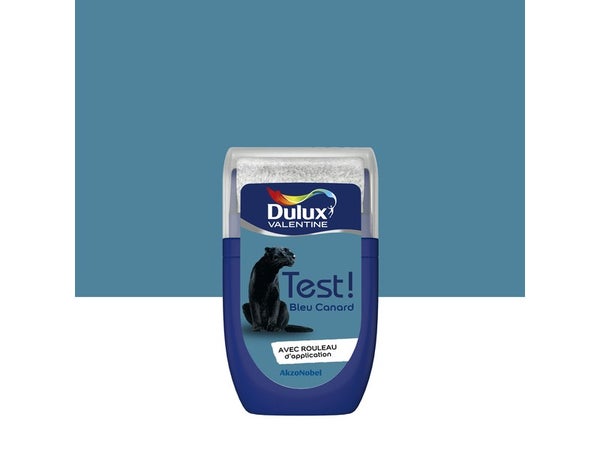 Testeur peinture bleu canard satine Creme de couleur DULUX VALENTINE 30 ml