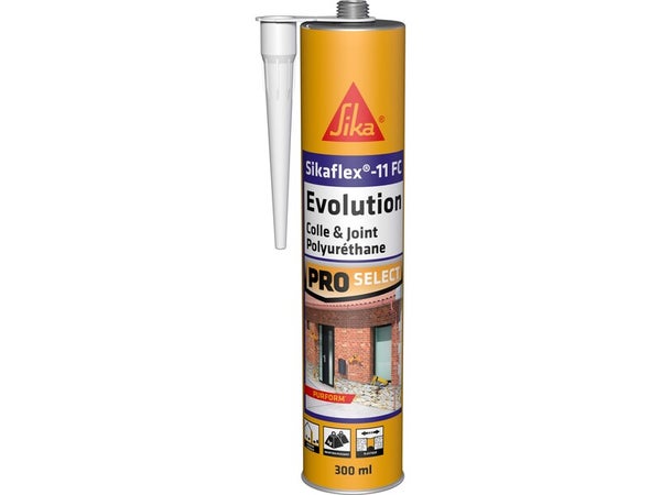 Colle joint polyurethane sikaflex-11fc evolution blanc cart 300ml